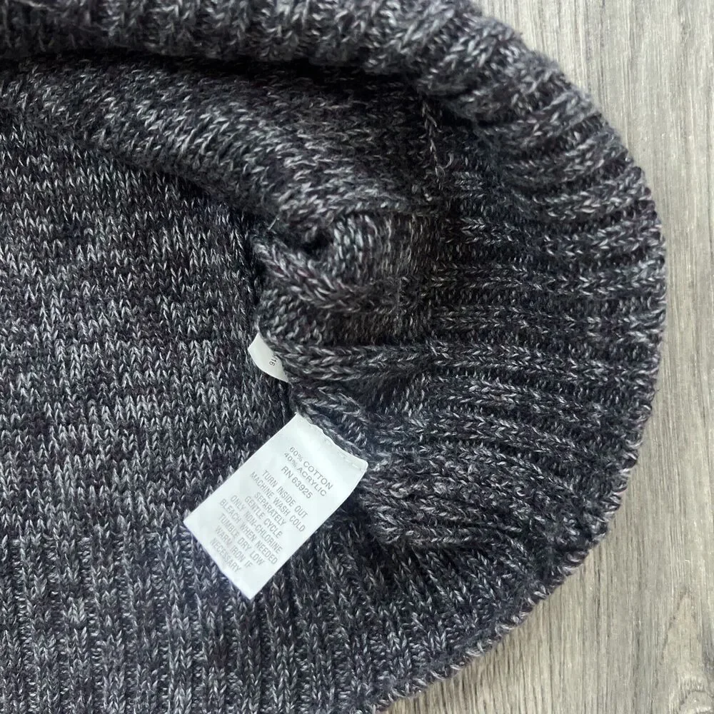 Buckle Outpost Makers Marled Gray Knit Cowl Neck Sweater Size Medium